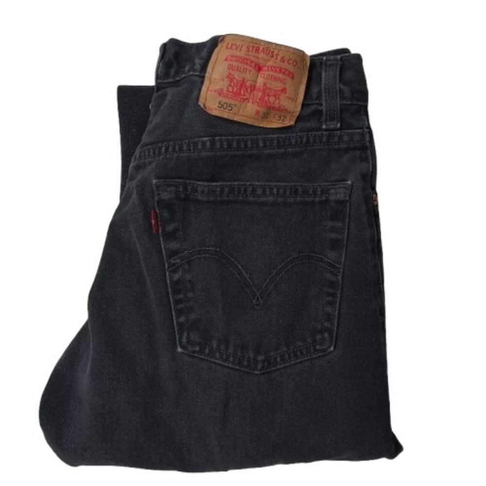 Levi's Men's Black Jeans 505's Regular Fit